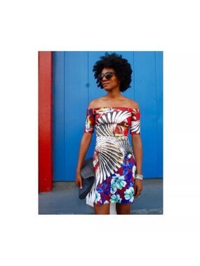 Clover Canyon Neoprene Floral Wallpaper Dress